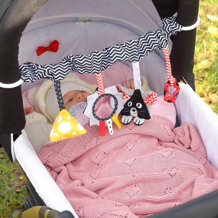 Babyono žaislas vežimėlio auto kėdutės peliukas sūris 797