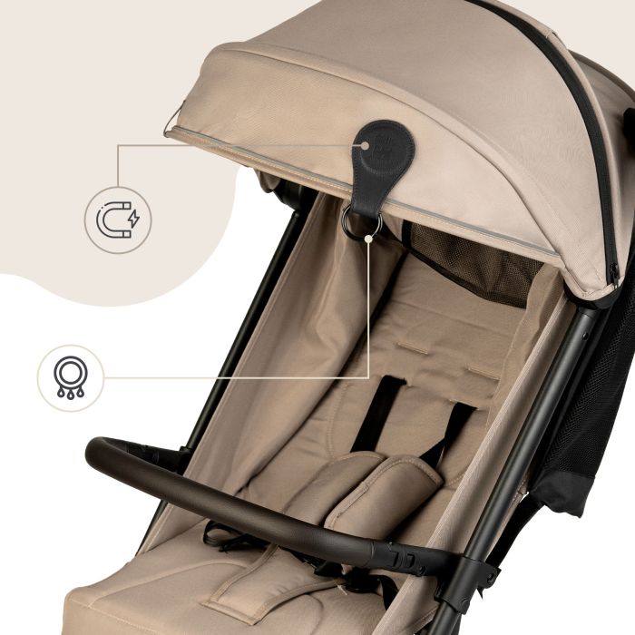 SIPO laikikliai vežimėliui magnetiniai  2vnt juodi SCA-16