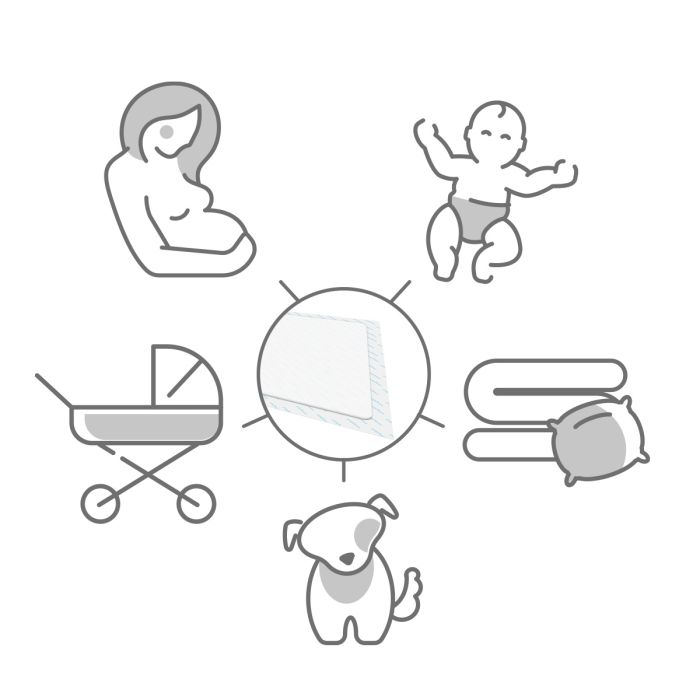 Babyono kūdikio pervystymo paklotai 12 vnt 40x60 513/12