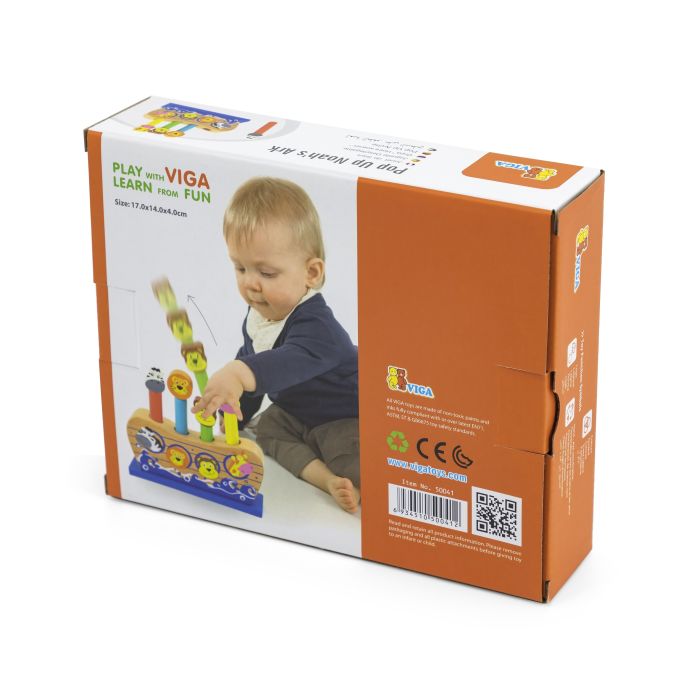 Viga medinis žaidimas su plaktuku Nojaus laivas 18M+ 50041