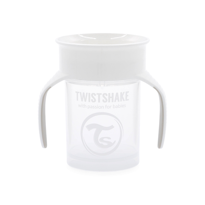 Twistshake buteliukas 360 nuo 6mėn baltas 78931