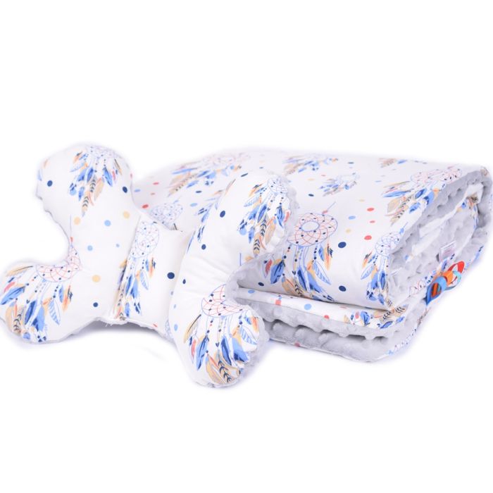 Hällikomplekt "Nord" pleed 100x75cm ja padi "liblikas"