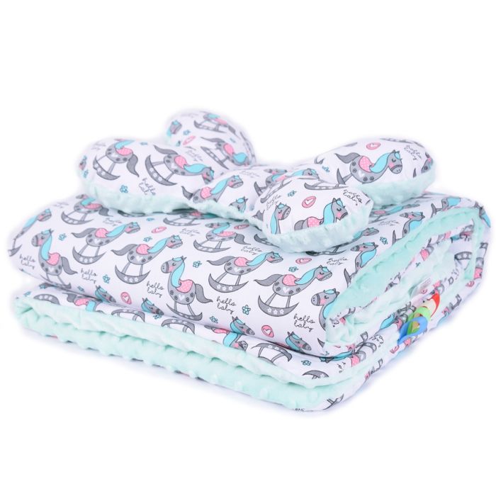 Hällikomplekt "Hello baby" pleed 100x75cm ja padi "liblikas"