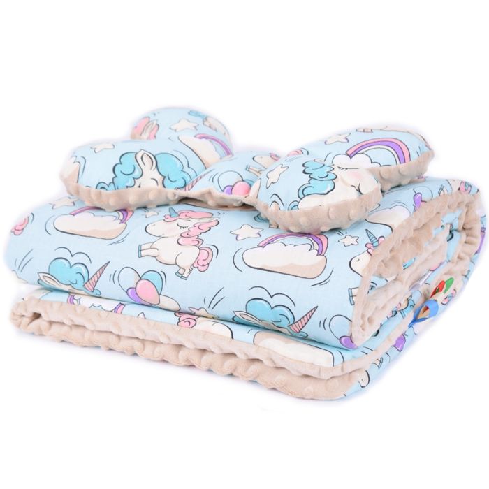 Hällikomplekt "Little ponny" pleed 100x75cm ja padi "liblikas"