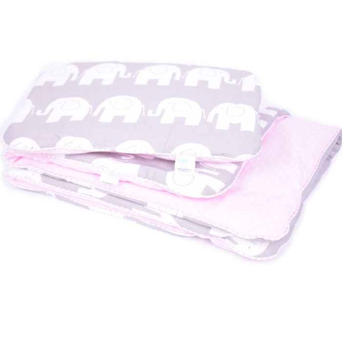 Hällikomplekt  "Elephants" 60x75cm teki ja 35x25cm padjaga