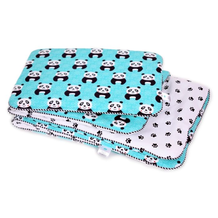 Komplektas kūdikio vežimėliui su panda ir žvaigždelėmis