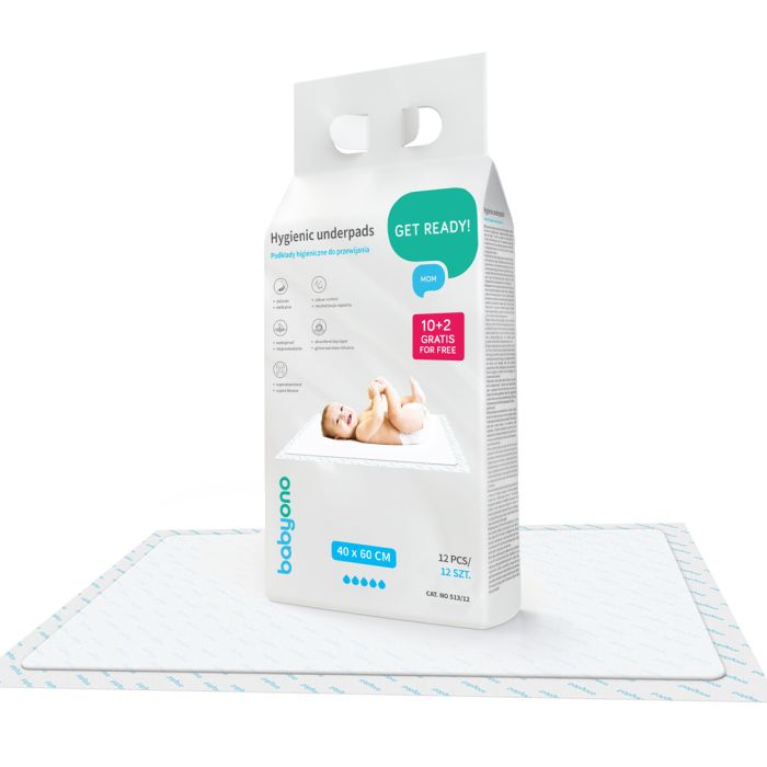 Babyono kūdikio pervystymo paklotai 12 vnt 40x60 513/12