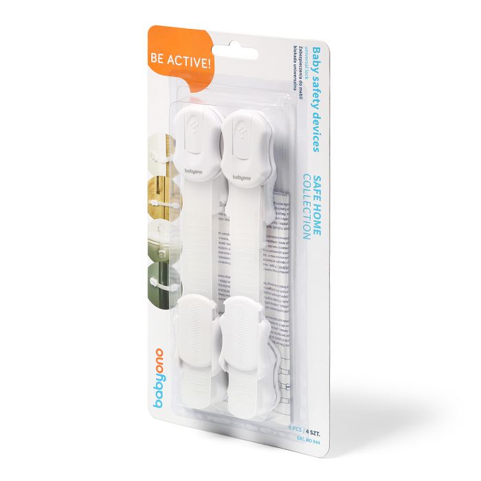 Babyono apsauga universali stalčiams ir šaldytuvui 4 vnt balta 1644