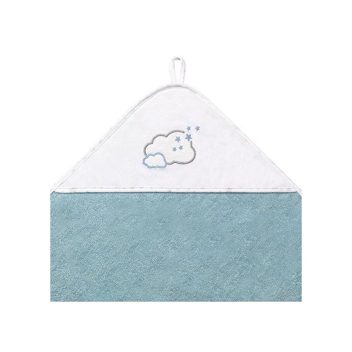 Babyono rankšluostis su gobtuvu 85x85 mėlynas 144/09