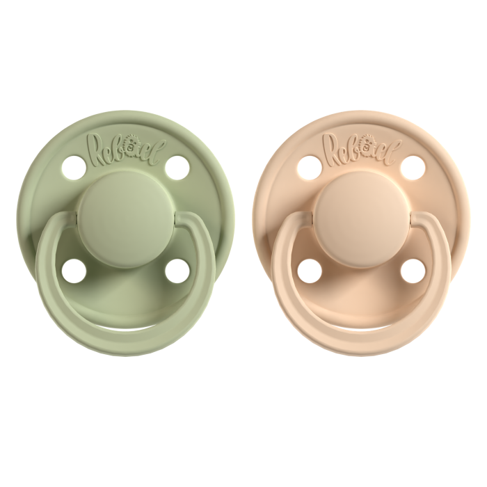 Rebael čiulptukai mono kreminis žalias 2vnt dydis 1