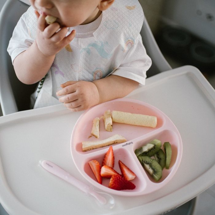 Babyono lėkštutė silikoninė neslystanti rožinė 1482/02