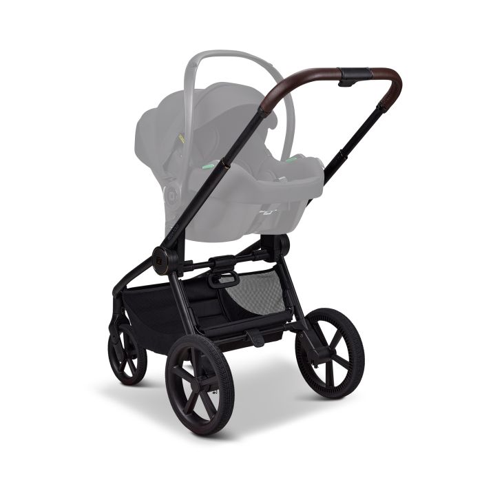 Moon vežimėlis universalus susilankstantis lopšys  2/1 Resea fold šviesiai ruda