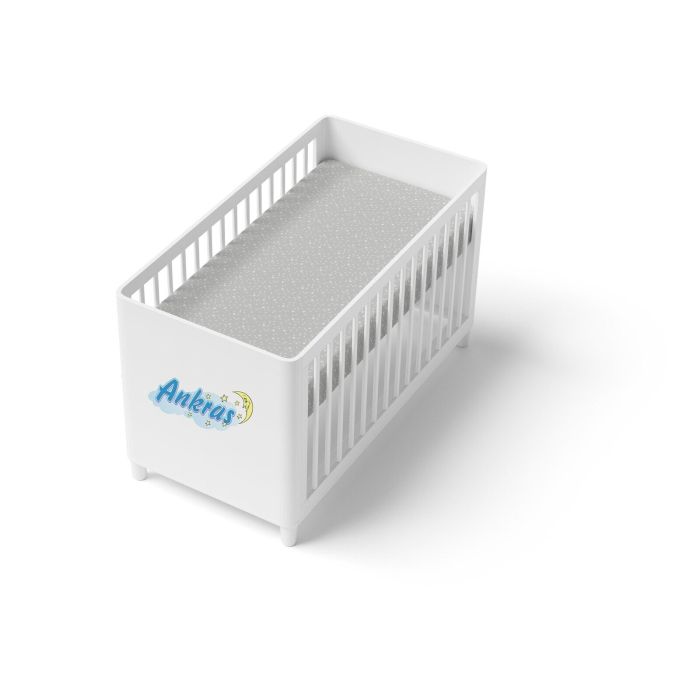 Ankras paklodė  su guma 120x60 žvaigždynas pilka