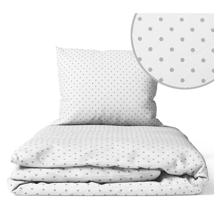 Ankras patalynė 2 d 135/100 40/60 pilki taškiukai balta