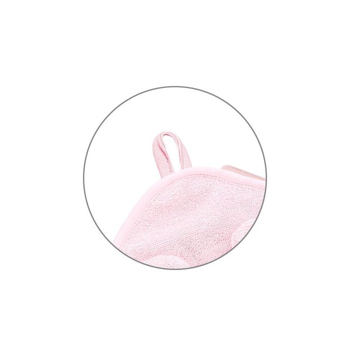 Babyono rankšluostis su gobtuvu bambukinis 100x100 rožinis 1553/01