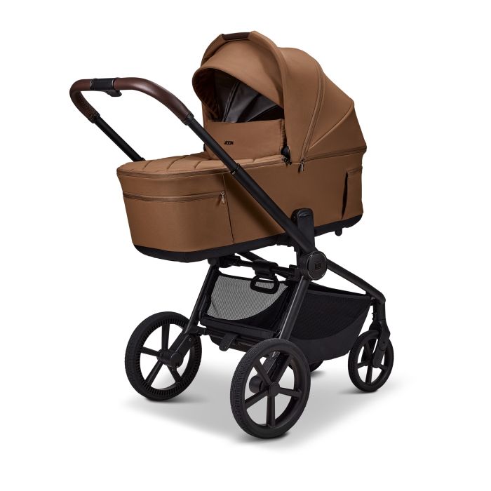 Moon vežimėlis universalus susilankstantis lopšys  2/1 Resea fold šviesiai ruda