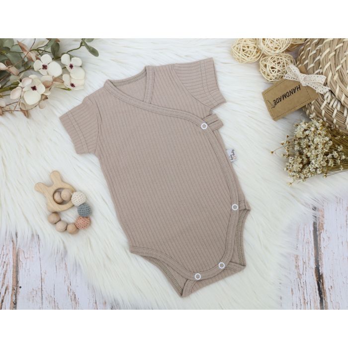 Beebi bodi lühikeste varrukatega "Kos" coffee