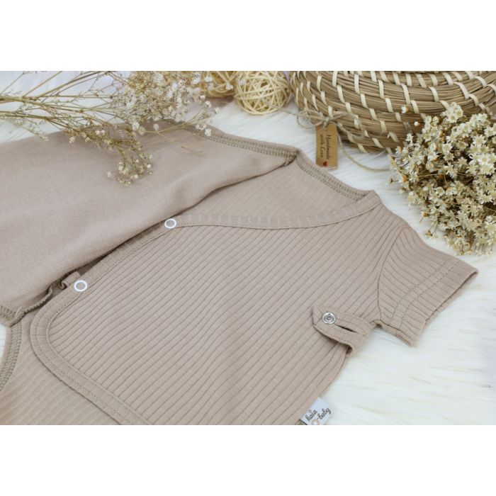 Beebi bodi lühikeste varrukatega "Kos" coffee