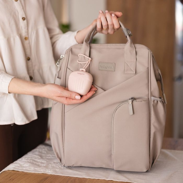 BabyOno čiulptukų dėklas silikoninis rožinis 1656/02