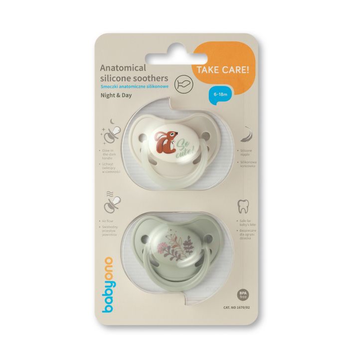 Babyono čiulptukas silikoninis anatominis 6-18m 1670/02