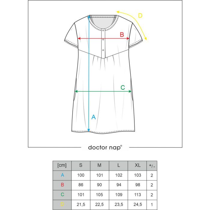 Puuvillane öösärk rasedatele naistele "Azur" candy