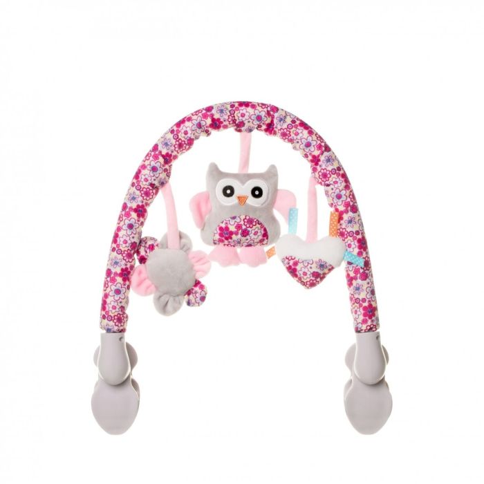 Mängukaar beebitoolile/vankrile  "Owl pink"