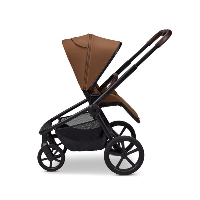 Moon vežimėlis universalus susilankstantis lopšys  2/1 Resea fold šviesiai ruda