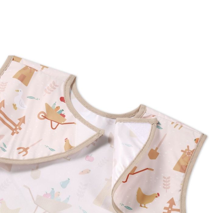 Babyono prijuostė neperšlampama su kišene nuo 6 mėn ūkininkas oranžinis 1641/02