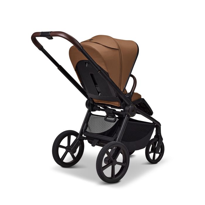 Moon vežimėlis universalus susilankstantis lopšys  2/1 Resea fold šviesiai ruda