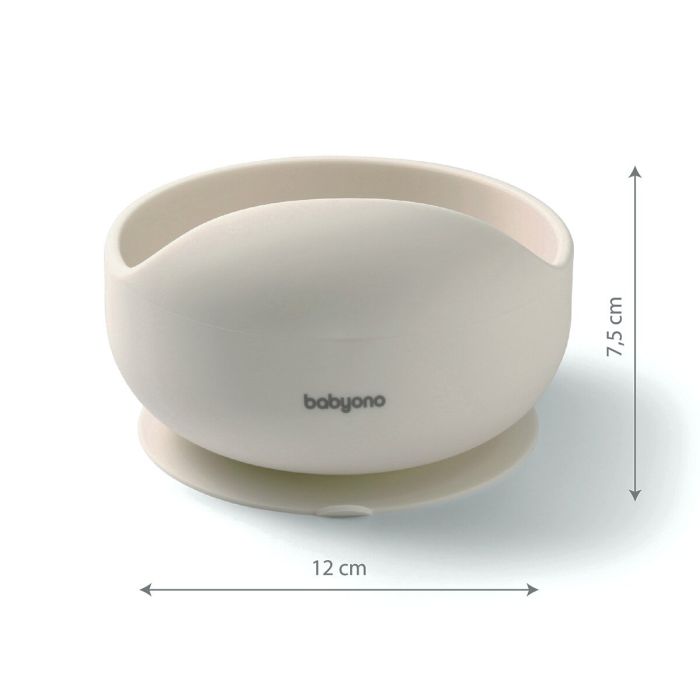 Babyono lėkštutė silikoninė neslystanti kreminė 1481/04