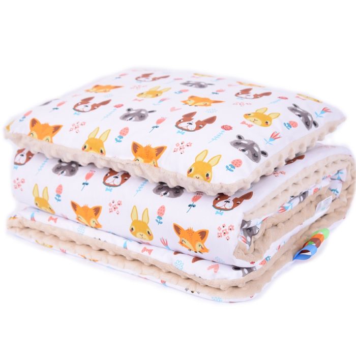 Hällikomplekt  "Forest Friends" pleed 100x75cm ja padi 30x40cm