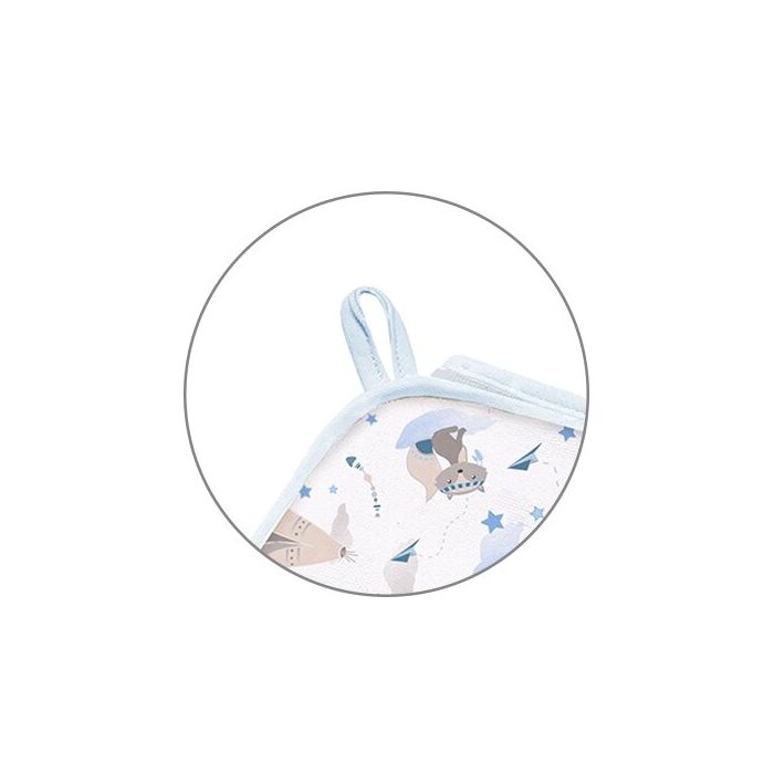 BabyOno rankšluostis su gobtuvu frotinis 100x100 mėlynas 1552/02