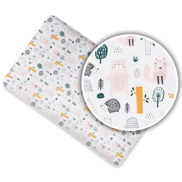 Ankras paklodė  su guma 120x60 miškas kreminė