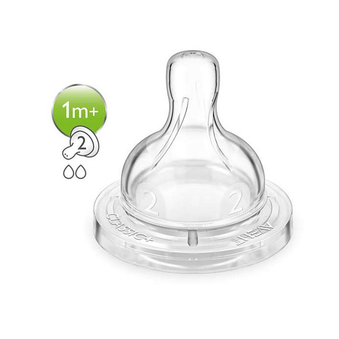Žindukai AVENT "Classic" 1m+ lėtos tekmės