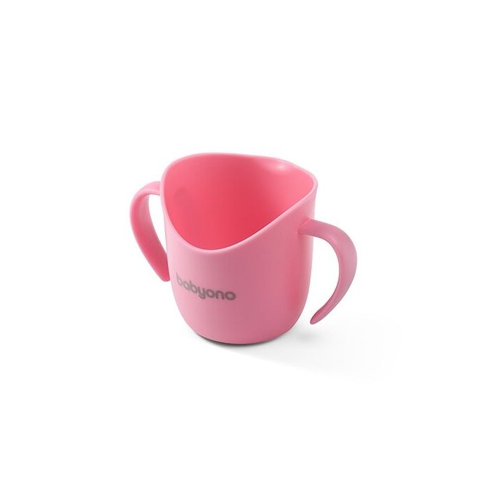 Babyono ergonomiškas mokomasis puodelis rožinis 1463/04