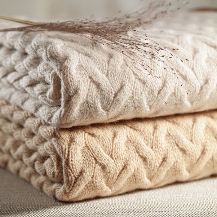 Babyono pledas merino vilnos tamsiai kreminis 1648/02