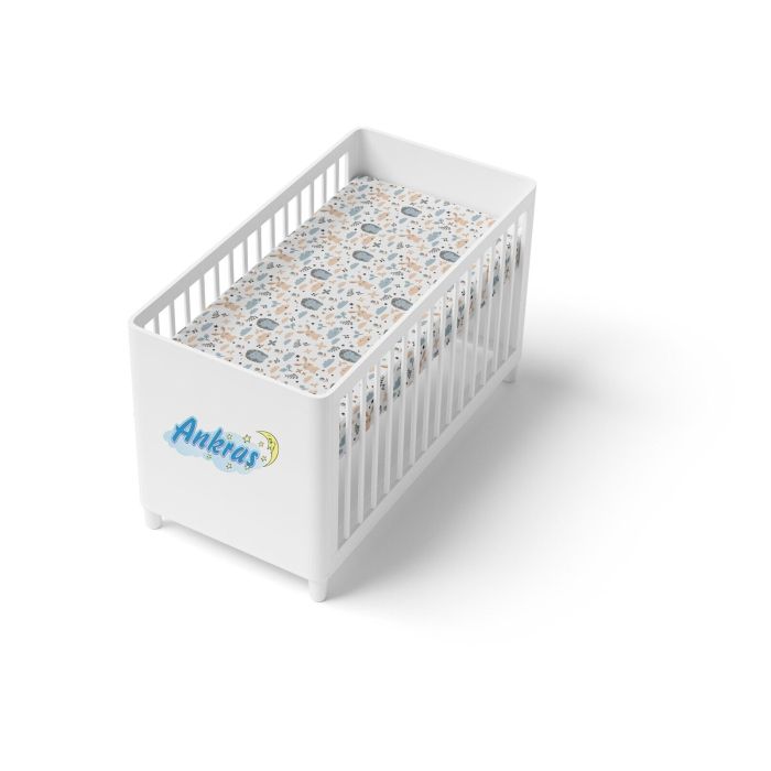 Ankras paklodė  su guma 120x60 ežiukas kiškis