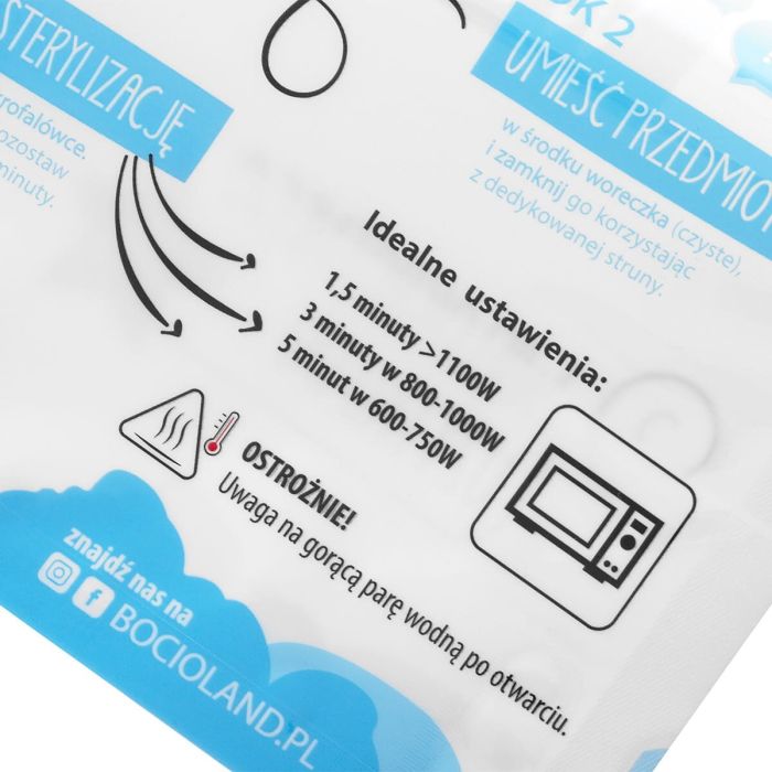 Bocioland sterilizavimo maišeliai mikrobangų krosnelei 5 vnt BL162