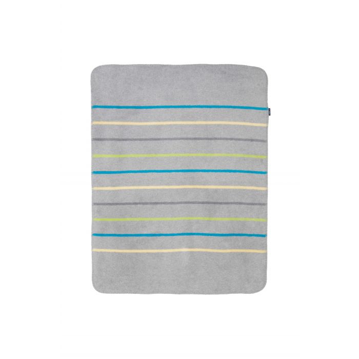 Zaffiro pledas medvilninis, 75x100, pilkas, juostelės