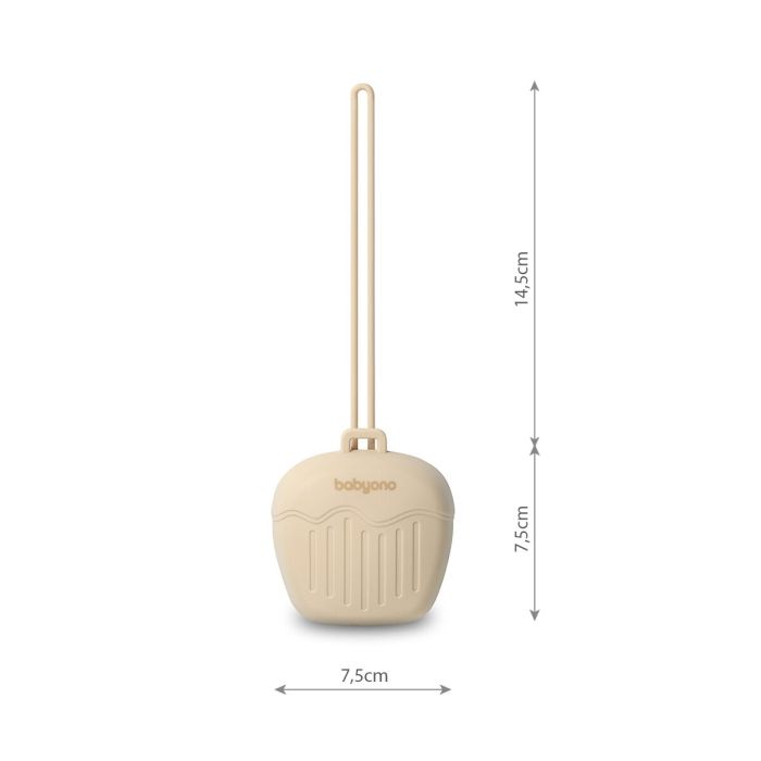 BabyOno čiulptukų dėklas silikoninis kreminis 1656/03