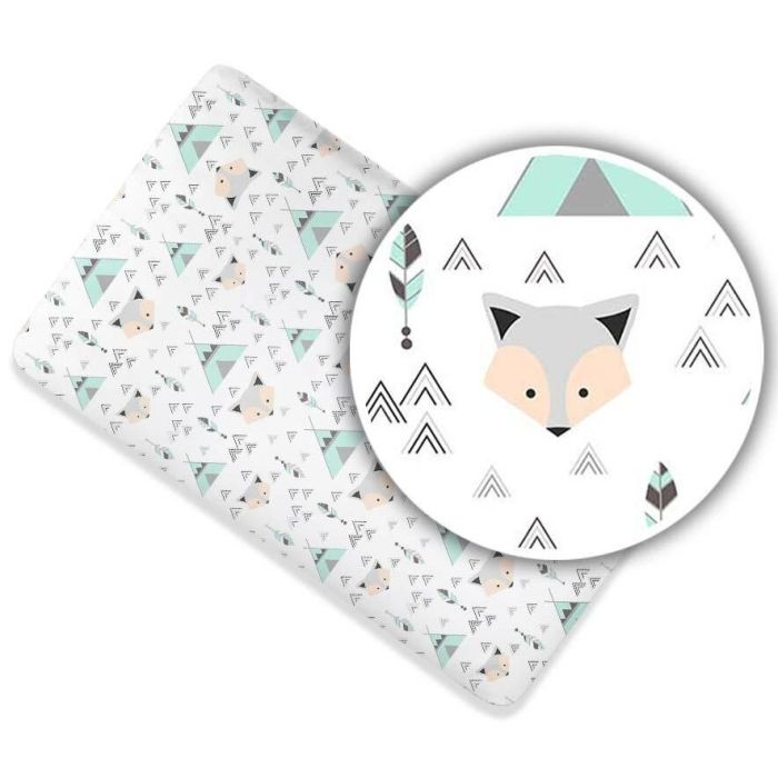 Ankras paklodė  su guma 120x60 lapė mėtinė