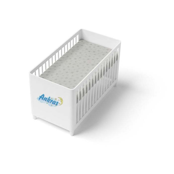 Ankras paklodė  su guma 120x60 žvaigždės pilka