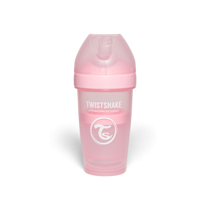 Twistshake buteliukas antikolikinis Pro Double 260ml rožinis 79024