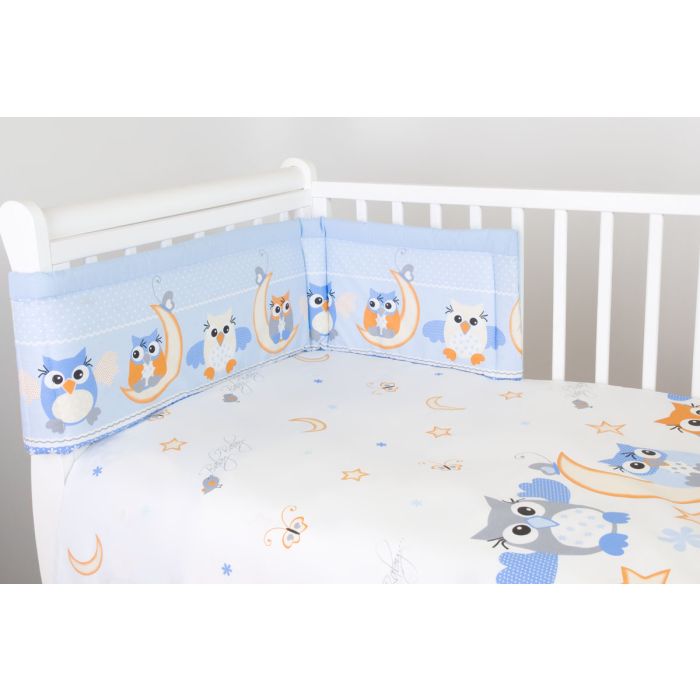 Voodipesu komplekt koos kaitsega "Ilusad unenäod", sinine