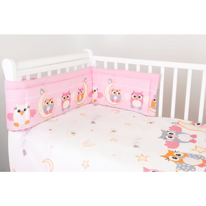 Voodipesu komplekt koos kaitsega "Ilusad unenäod", roosa