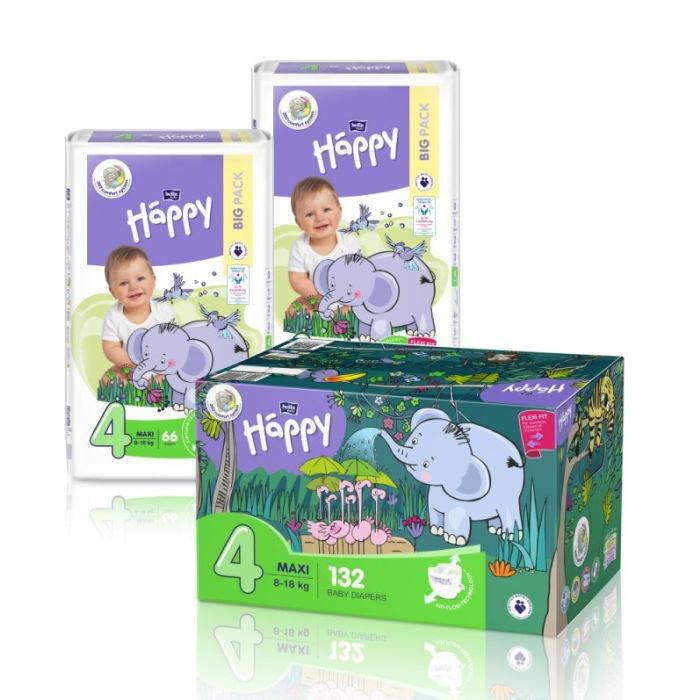 Mähkmed väikelastele BELLA Maxi "4" 8-18 kg 132tk