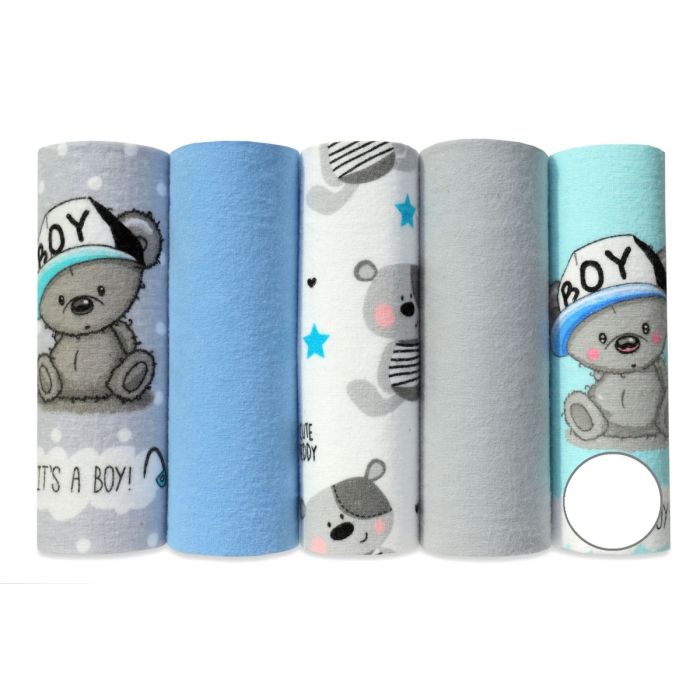 Flanellist lapid komplektid 5tk "Boy" 