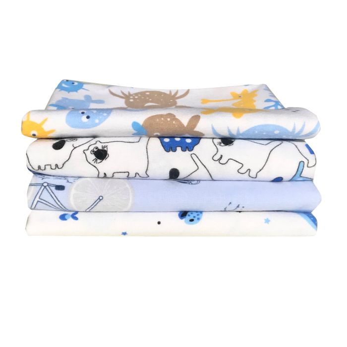 Beebi flanellist lapid 70x80cm 1tk, sinine