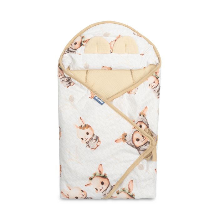 Soojakott vankrisse/turvatool musliinist "Lissie" 90x90 cm beige