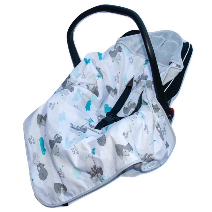 Soojakott-tekk vankrisse/turvatool "Mama bear" 80x80cm